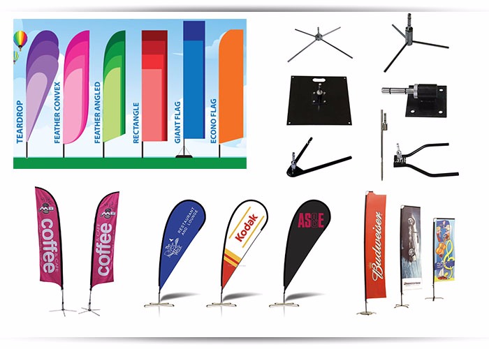 outdoor promotion sail beach flying feather teardrop advertising flag banner